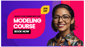 Pink Modern & Minimal Modeling Course Book Youtube Thumbnail template