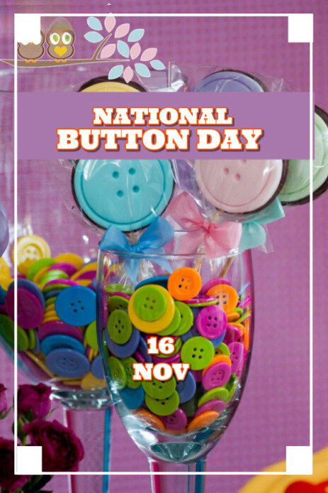 Copy of Pink Modern & Minimal National Button Dau Pinterest Graphic ...