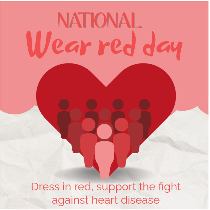 Copy of Pink Modern & Minimal National Wear Red Day Instagram Post ...