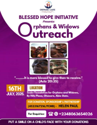 Pink Orphans & Widows Outreach Iflaya Template