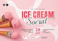 Pink Modern & Minimal Pink And Milky A4 template