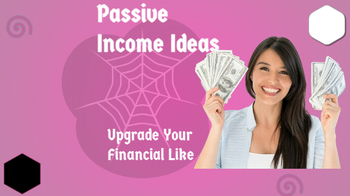 Pink Modern & Minimal Simple Passive Income Ideas  Youtube Thumbnail template
