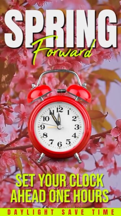 Pink Modern & Minimal Spring Forward Instagram Story template