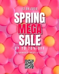 Pink Modern & Minimal Spring Sale Instagram Portrait template