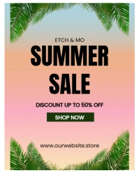 Pink Modern & Minimal Summer Big Discount  Instagram Portrait template
