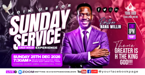 Pink Modern & Minimal Sunday Service Facebook Shared Image template