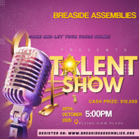 Pink Modern & Minimal Talent Show Instagram Post Wpis na Instagrama template