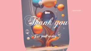 Pink Pink Modern & Minimal Thank You  Digital Display (16:9) Digitalt display Template
