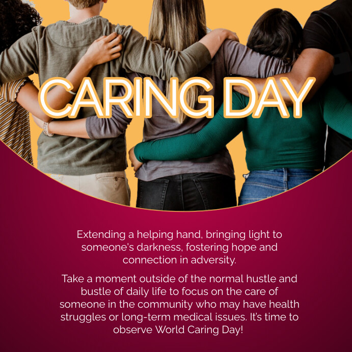 Copy of Pink Modern & Minimal World Caring Day Insta | PosterMyWall