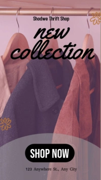 Pink Modern & Minimal Yellow And White Thrift Store Instagram Story Instagram Story Instagram-Story template