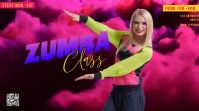 Pink Modern & Minimal Zumba Classes Pos Twitter Twitter-Beitrag template