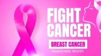 Pink Modern & Minimal Breast Cancer Awareness Campaign  Digital Display (16:9) template