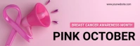 Pink Modern & Minimal Pink October  Email Header template