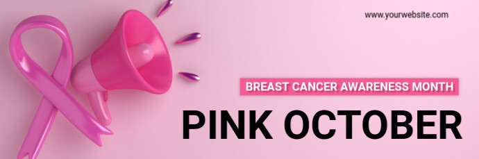 Pink Modern & Minimal Pink October  Email Header Intestazione e-mail template
