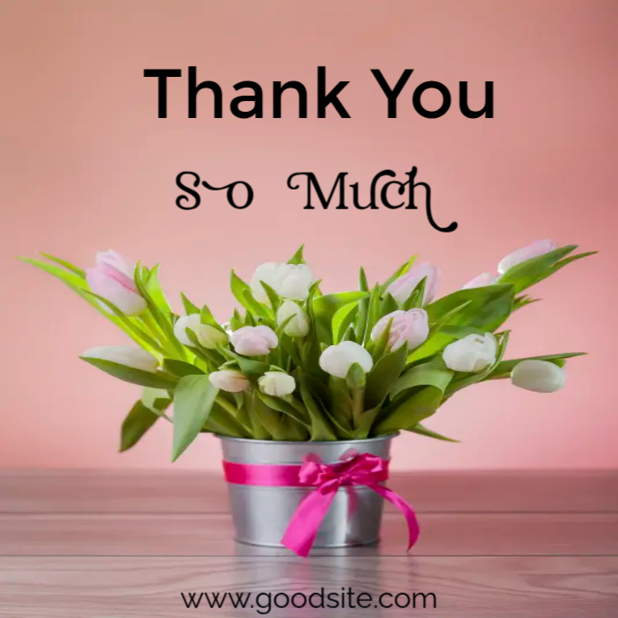 Pink Modern & Minimal Thank You Instagram Post Template | PosterMyWall