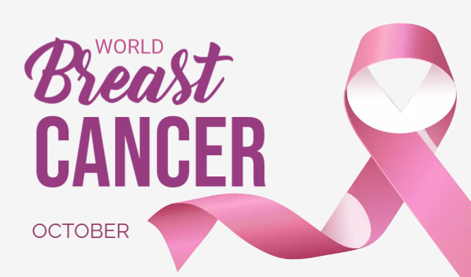 Pink Modern & Minimalist World Breast Cancer Tag template