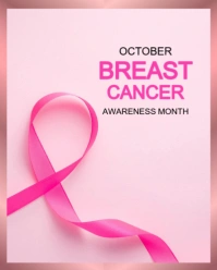 Pink Modern Breast Cancer Awareness Month Instagram Post template