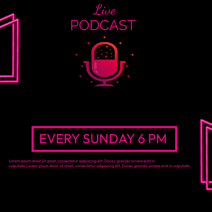 Pink Modern Podcast Template | PosterMyWall