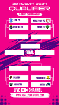 Pink Modern Qualifications E-sport Tournament Instagram Story template