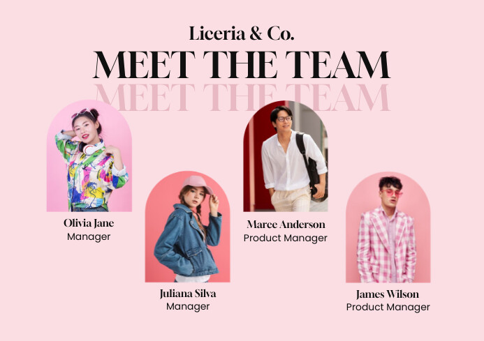 Pink Modern Team Introduction Presentation Template | PosterMyWall