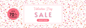Pink Modern Valentine's Day Sale Cover E-mail-overskrift template
