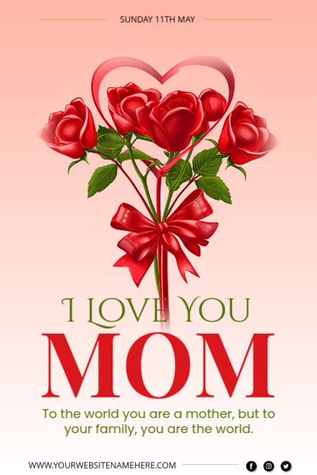 Pink Mother’s Day Poster Template Poster