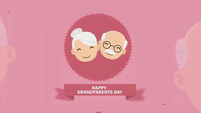 Pink National Grandparents Day Digital Displa template