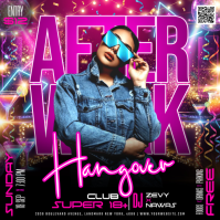 Negro After Work Party Instagram 帖子 Template