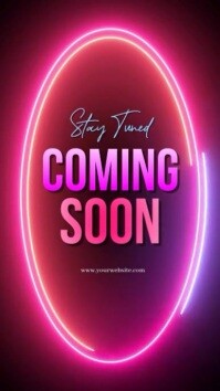 Pink Neon Coming Soon  Instagram Reel template