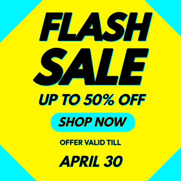 Copy of Yellow Neon Flash Instagram Post | PosterMyWall