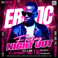 Pink Neon Nightclub Event Instagram Post Video Iphosti le-Instagram template