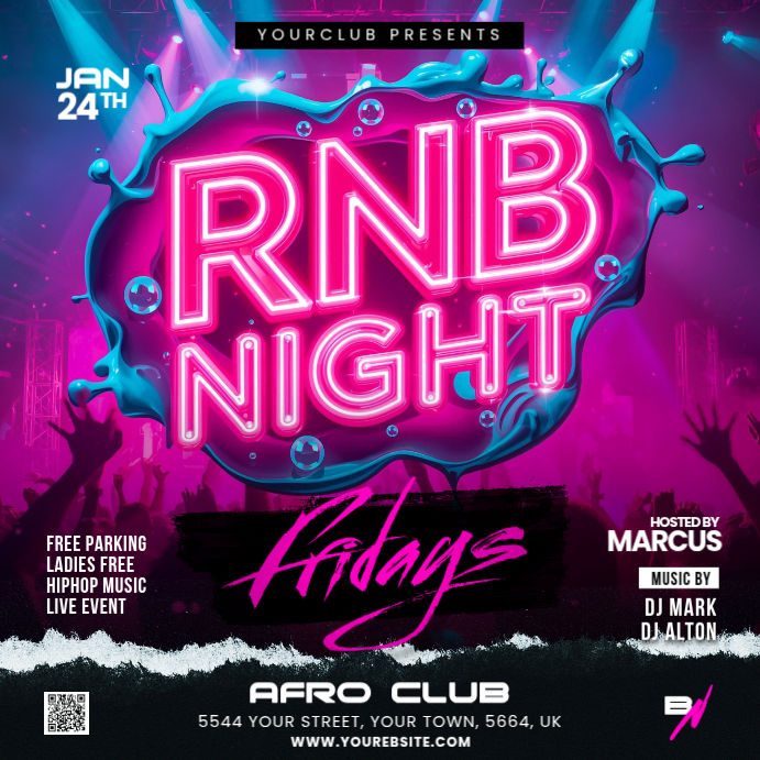 Rnb Night Event Instagram Ad Template | PosterMyWall