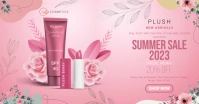 Pink New Cosmetics Line Up Facebook Shop Cove template