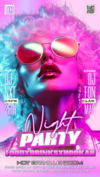 Pink Night Club Party Instagram Reel Template