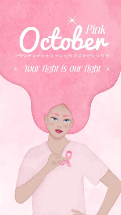 Pink October Awareness Template | PosterMyWall