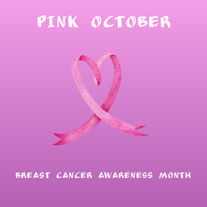 Plantilla de pink october breast cancer awareness month | PosterMyWall