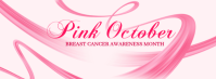 Biały Breast Cancer Awareness Fotografia de capa do Facebook Template