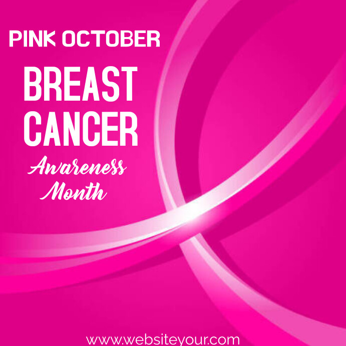 Pink October breast cancer Template | PosterMyWall