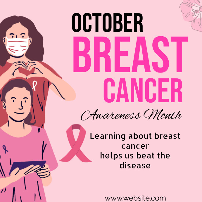 Modèle Pink October breast cancer | PosterMyWall