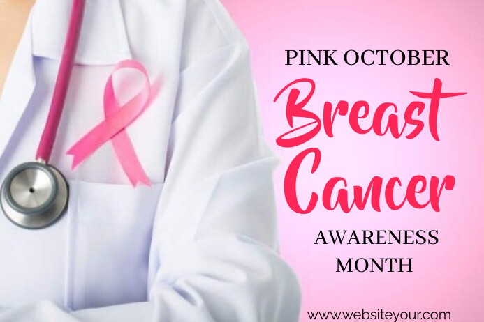Pink October breast cancer Template | PosterMyWall