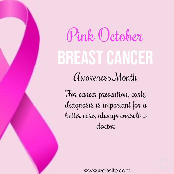 Copy of Pink October breast cancer | PosterMyWall