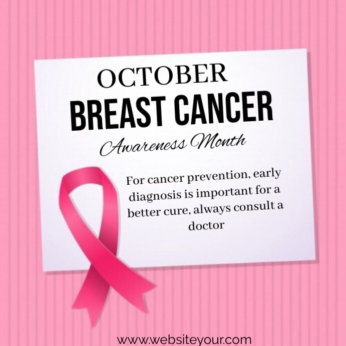 Copy of Pink October breast cancer | PosterMyWall