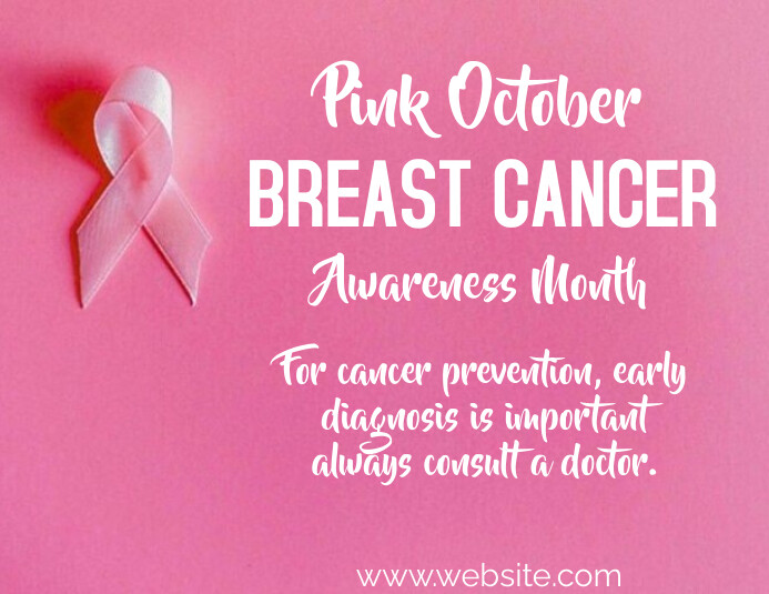 Plantilla de Pink October breast cancer | PosterMyWall