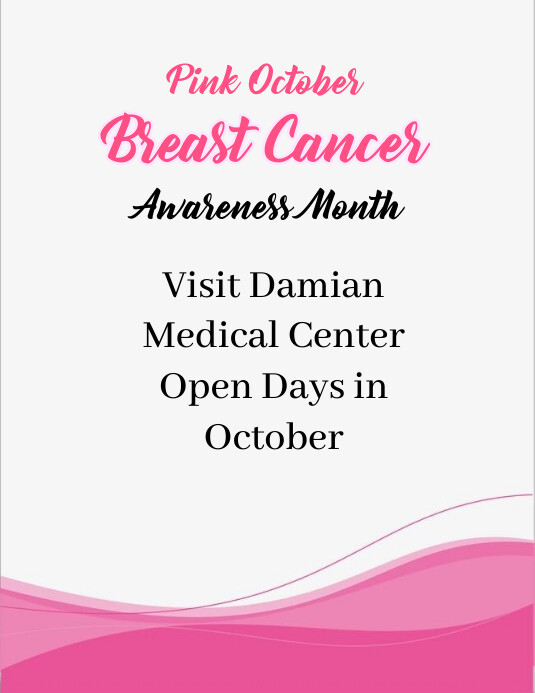 Pink October breast cancer Template | PosterMyWall