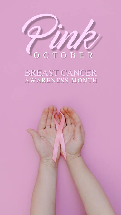 Copy of Pink October Breast Cancer Story | PosterMyWall