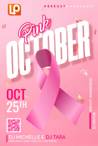 Pink October breast cancer Template | PosterMyWall