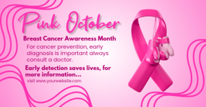 Rosso Breast Cancer Awareness Reklama na Facebooka Template