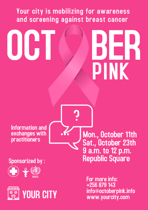 Copy of Pink october | PosterMyWall