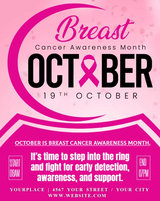 PINK OCTOBER Template | PosterMyWall