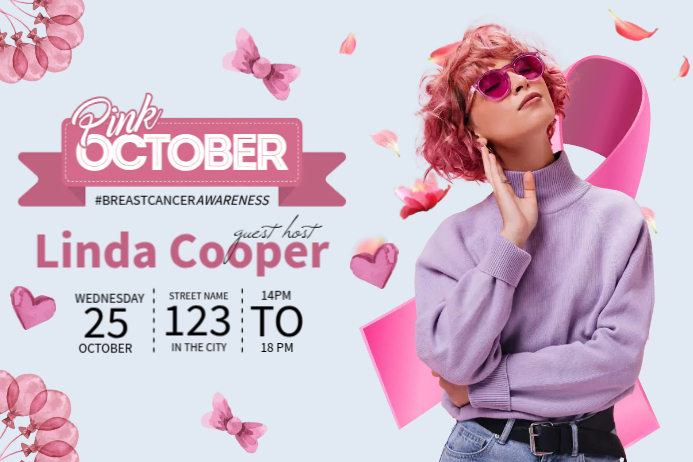 Pink October Event Template | PosterMyWall